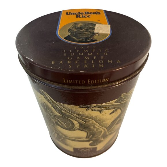 1992 Uncle Ben’s Rice Tin – Olympic Games Barcelona Limited Edition Vintage Cani - Picture 2 of 7